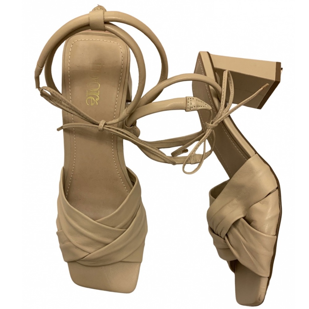 iDore Nude Leather Sandals